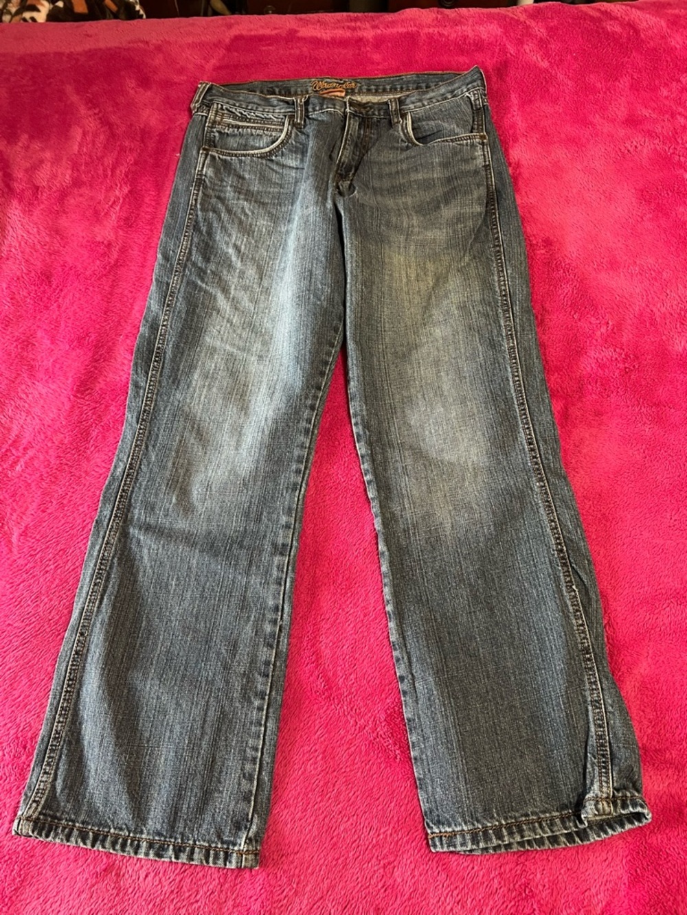 Wrangler Men's Blue Wide-Leg Jeans
